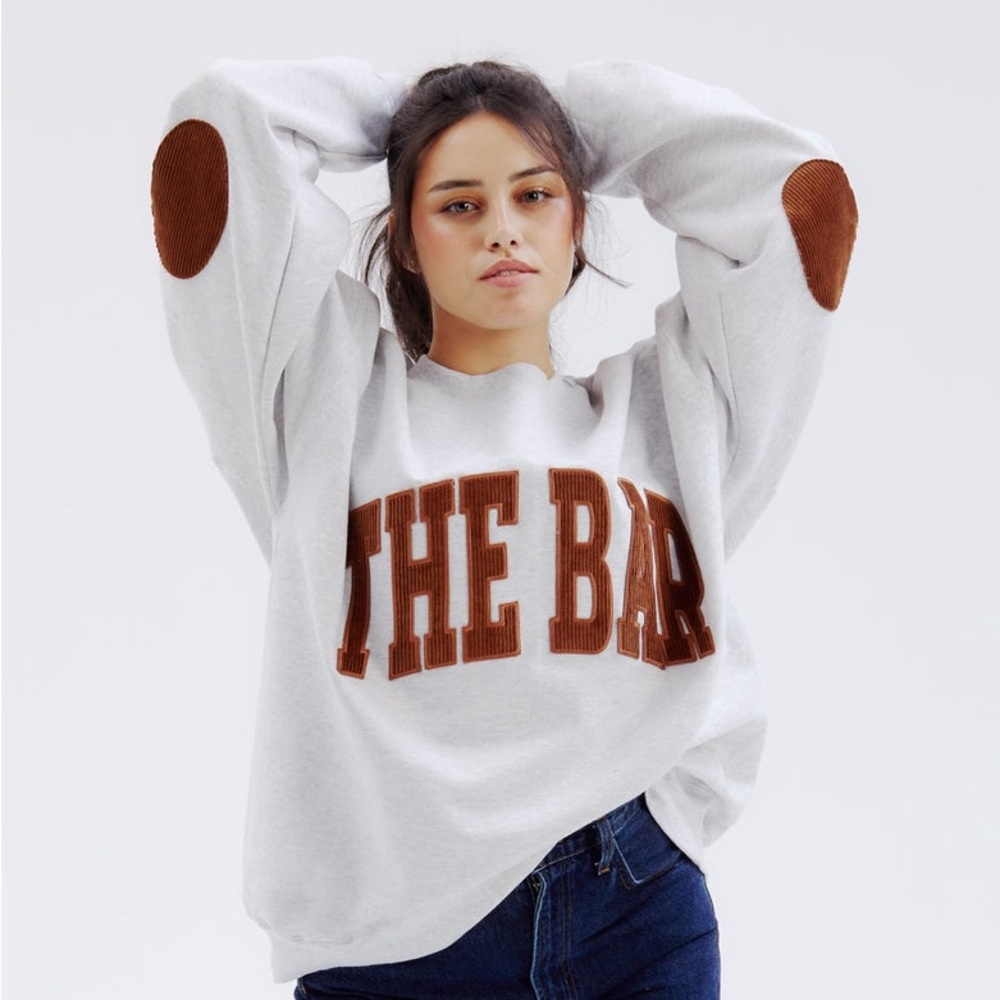 The Bar LE EmberWhite and Brown Sweatshirt